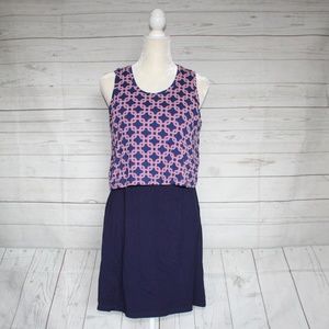 Charming Charlie Layered Dark Blue Dress